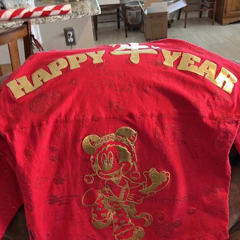 Disney’s lunar 2021 year of the ox spirit jersey size medium in red gold trim